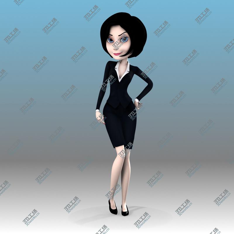 images/goods_img/2021040233/Rigged Cartoon Woman 01 Girl in Black/4.jpg